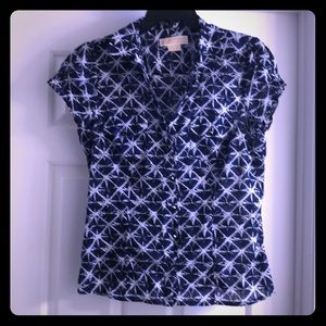 Blue & White Michael Kors Button-Down Shirt